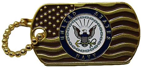 חבילת MWS של 24 ארצות הברית חיל הים מנופף דגל זהב כובע כובע דש/שרשרת מפתח