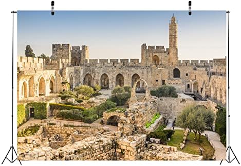 בלקו 12 על 8 רגל בד העיר העתיקה ירושלים רקע ישראל מגדל דוד רקע דוד מגדל חורבות עתיקות אתרים היסטוריים רקע
