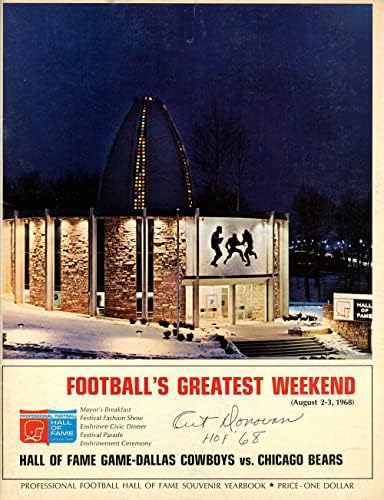 ארט דונובן חתם על מגזין סוף השבוע הגדול ביותר של כדורגל 1968 בקט 38060-מגזינים חתומים של ליגת הפוטבול הלאומית