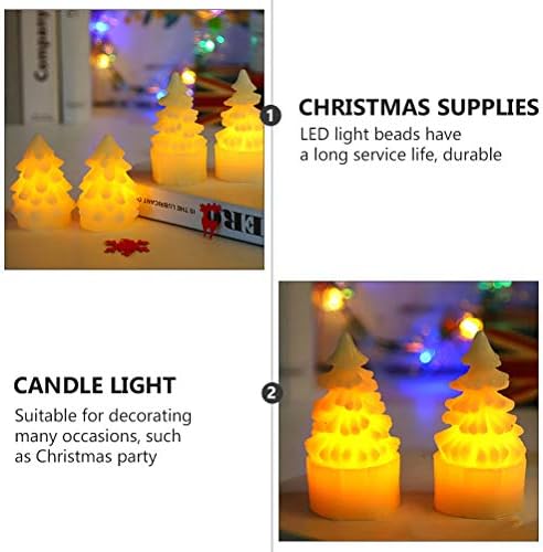 1 סט 2 יחידות חג המולד עץ אורות דקורטיבי אלקטרוני נר מנורות בית תפאורה לחגיגת המפלגה