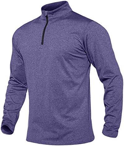 גברים של ריצה אתלטי חולצות 1/4 רוכסן צמר סוודר ארוך שרוול חולצות