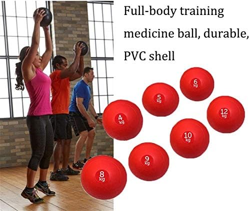 כדורי רפואה WXYZ 12 קג לכושר למבוגרים, אימון אימון אירובי מקורה פקטורליס כדור קופצני גומי מוצק, מתאים לאימוני