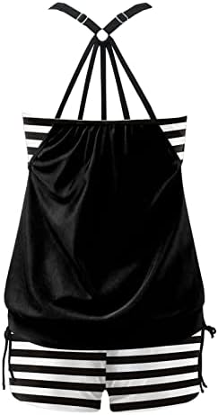 נשים 2023 טנקיני אופנה מגדירה אתלטית שתי חלקים בקרת בטן בגד ים חצופים בגופיות צנועות עם מכנסיים קצרים
