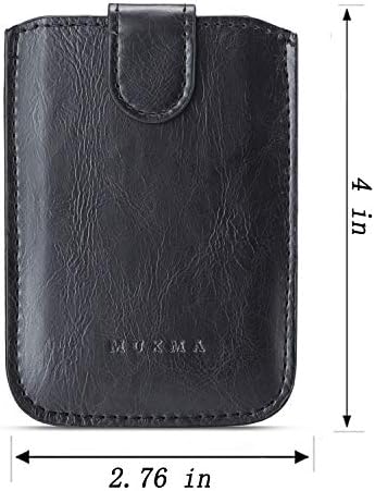 מחזיק כרטיס Mumuguo בגב הטלפון, RFID עור PU חוסם 5 כרטיס אשראי מזומן ארנק טלפון סלולרי מקל כיס בכיס באייפון