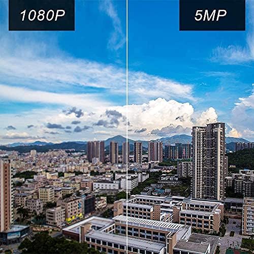 SV3C 5MP WiFi מצלמת IP חיצונית, 5 מגה-פיקסל מצלמות אבטחה של זיהוי תנועה אנושית, מצלמות בית דו כיווניות במצלמה