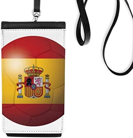 ספרד דגל לאומי כדורגל כדורגל כדורגל ארנק ארנק תליה כיס נייד כיס שחור