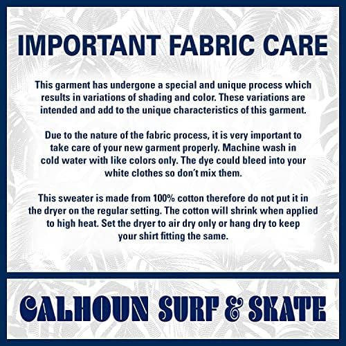 Calhoun NHL Surf & Skate Mens Crystal עניבה צבע חולצת כותנה שרוול ארוך - קולקציית השקיעה