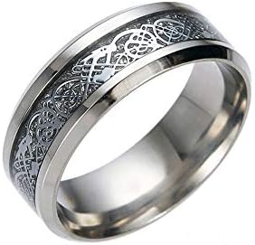 דרקון הגברים טונגסטן קרביד טבעת לחתונה הבטחה לחץ הקלה על טבעת נישואין שיבוץ שיבוץ קצה קצה נוחות מתאים