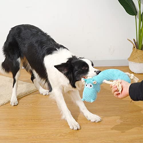 צעצועי כלבים חריקים של אנלוביץ 'עם נייר קמטים, צעצוע כלבים לכלבים קטנים, בינוניים, גדולים, צעצוע כלבי היפופוט