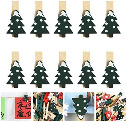 Soimiss 30 pcs תמונות יצירתיות יתדות עץ חג המולד קליפים מכבסי צילום קטעי צילום ל- DIY