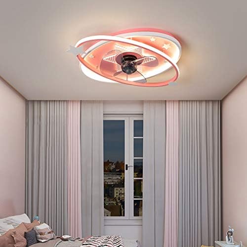 מאוורר תקרה לחדר השינה של Cutyz Kids עם אור LED ושלט רחוק 3 מהירויות עם טיימר מעריץ עמעום אור
