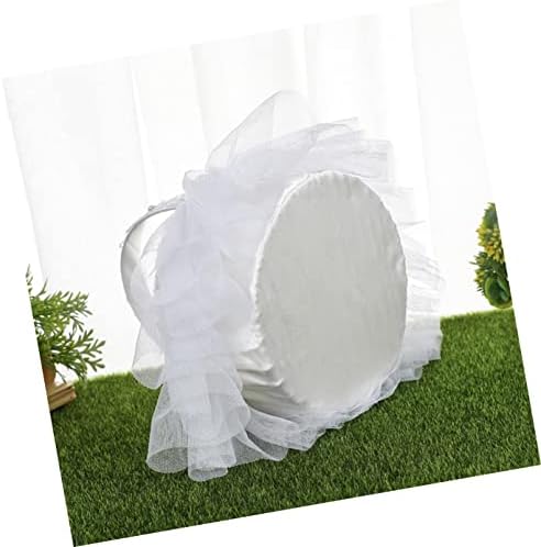בעל עלי כותרת סל פרח תהלוכות מסיבת קישוט טקס שכבות הכלה נישואים ילדה אבזרי סגנון לבן שכבות חתונה