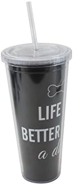 מודפות החיים טובים יותר כוס אקרילית עם קש