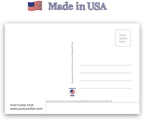 מפת מדינת וושינגטון גלויה סט של 20 גלויות זהות. כרטיסי דואר עם מפת ווה וסמלי מדינה. תוצרת ארצות