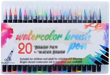 SEASD 20 צבע צבעי מים מברשת עט אמנות סמן מורגש צייר עט מברשת רכה סט צביעה מנגה עט לציור ציור