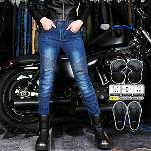 נשים של אופנוע רכיבה מגן מכנסיים עם לספירה שריון רפידות רטרו רחוב אופנוע מוטוקרוס מירוץ ג ' ינס