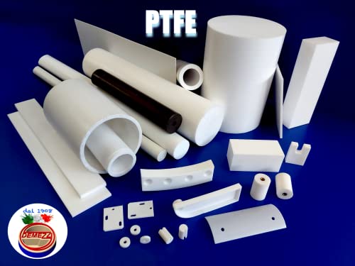 PTFE טפלון סורגים עגולים בקוטר לבן 10 ממ אורך 1 מ ' - מוט עגול, מוט עגול, מקל עגול. חומר פלסטיק קומפקטי וניתן