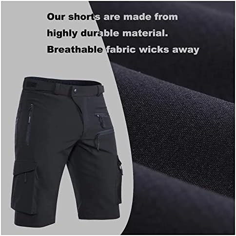 מכנסיים קצרים לאופניים עם כיסי רוכסן מכנסי רכיבה על אופניים שחורים