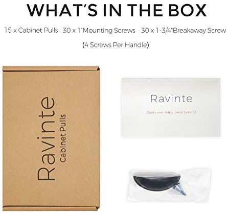 Ravinte 15 חבילה 3 משיכה מושכות כוס ארון שחור שטוח מושך מושכות ארון חומרה מטבח ידיות למגירות ידיות