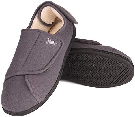 נעלי סוכרת של קצף 80-D של גברים עם סגירות מתכווננות, רוחב רחב במיוחד נוח קטיפה חמה דלקת מפרקים דלקת מפרקים בנעלי