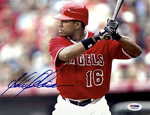 Garret Anderson חתום בייסבול 8x10 Photo PSA 4A 39746 Anaheim Angels - תמונות MLB עם חתימה עם חתימה