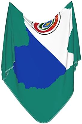 מפת דגל פרגוואי שמיכה לתינוקת שמיכה עבור עטיפת כיסוי חוט -יילוד של תינוקות