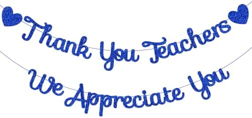 כחול מורה הערכה שבוע קישוטי תודה לך מורים אנו מעריכים אותך באנר מורה הערכה בכיתה קישוט באנר מורה של יום באנר