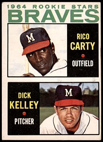 1964 Topps 476 Braves Rookies Rico Carty/Dick Kelley Milwaukee Braves VG Braves