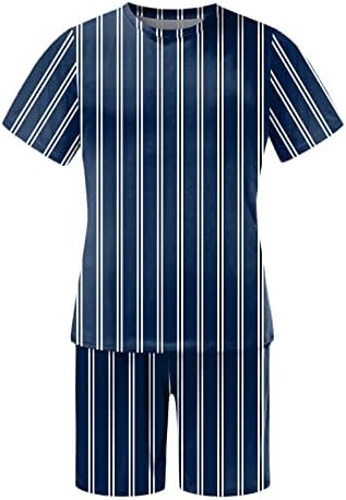 גברים אביב אביב קיץ חוף חוף שרוול קצר חולצה מודפסת חליפה קצרה 2 חלקים מכנסיים חליפות חליפות וינטג 'לגברים 1950