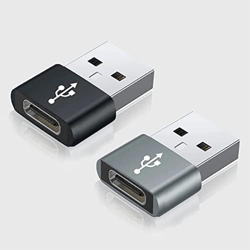 USB-C נקבה ל- USB מתאם מהיר זכר התואם ל- ZTE AXON MAX 2 למטען, סנכרון, מכשירי OTG כמו מקלדת, עכבר,