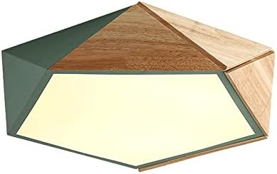 מנורות תקרה מעץ של אומונס, מנורת תקרה גיאומטרית בסגנון פשוט, תאורת תקרה צבעונית 6000 קראט,