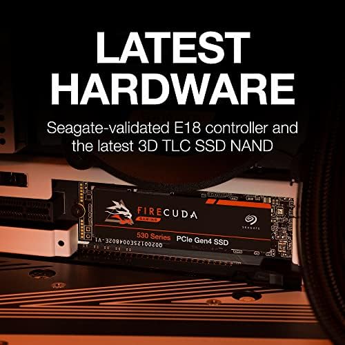 Seagate Firecuda 530 500GB כונן מצב מוצק - M.2 PCIE GEN4 × 4 NVME 1.4, מהירות עד 7300 מגהבייט/שניות, תואם