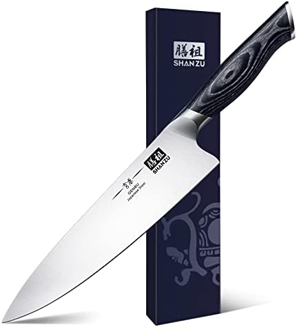 שאן זו 8 אינץ ' סכין שף יפנית, סכיני מטבח סכין שפים, סכיני שף חדים מפלדה סופר יפנית עם ידית ארגונומית ק 133,