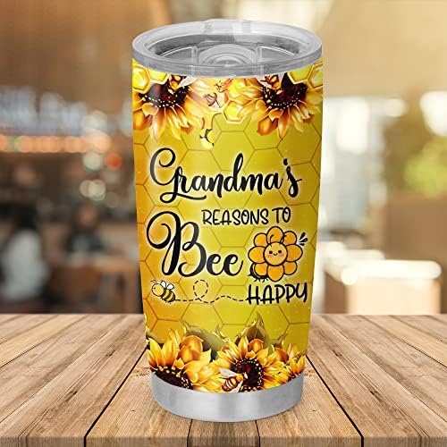 אישית גנום דבורים כוס 20 עוז 30 עוז סבתא של סיבה כדי דבורה שמח כוסות כוס עבור גנום אוהבי יום