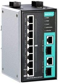 מתג Ethernet של ג'יגביט מנוהל עם 8 יציאות POE/POE+ 10/100 BASET, ו -2 משולבים משולבים 10/100/1000BASET