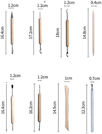 ארטלקוקו 14 יחידות חימר פיסול כלים, קרמיקה חרס & מגבר; חימר פיסול גילוף כלי סט עם עץ ידית עבור