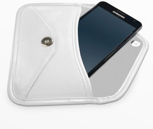 מארז גלי תיבה עבור LG G7 THINQ - כיס שליח עור עלית, עיצוב מעטפת עור סינטטי עור עיצוב LG G7 THINQ - שנהב לבן
