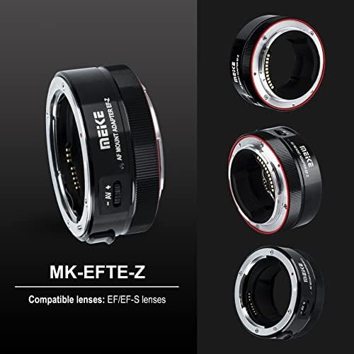Meike Mk-Eftz-B מתכת מתאם אוטומטית מתאם העדשה מתאם תמיכה בממיר צמצם אוטומטי למצלמות צמצם אוטומטי למצלמות