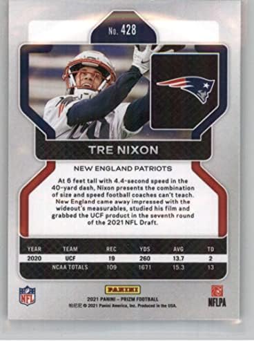 2021 Panini Prizm 428 Tre Nixon RC טירון New England Patriots כרטיס מסחר בכדורגל NFL