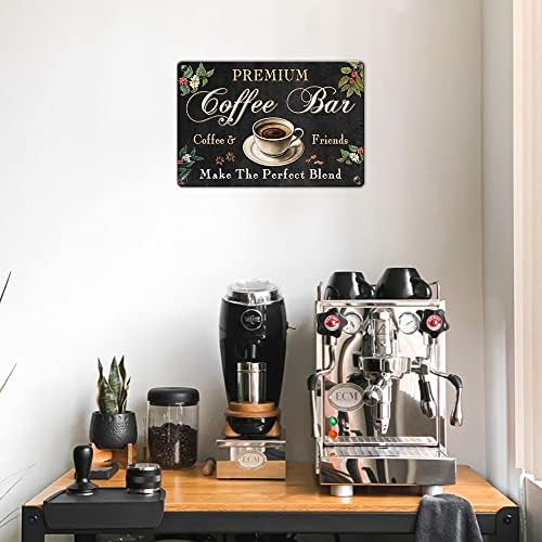 שלט מתכת, שלט מתכת קפה, בר קפה, עיצוב בר קפה, שלט בר קפה, שלט קפה, קישוטי בר קפה, שלט מתכת בגודל 12 על 8