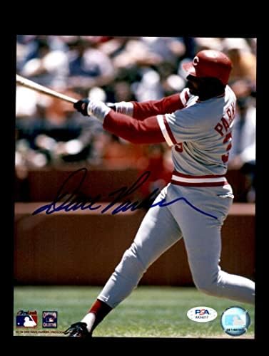 דייב פארקר PSA DNA חתום 8x10 חתימת תמונות אדום - תמונות MLB עם חתימה