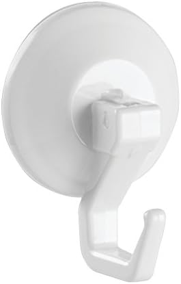 עיצוב כוח מנעול חדר אמבטיה מקלחת חדר אמבטיה פלסטיק כוס יניקה לולופה - סט של 2, לבן