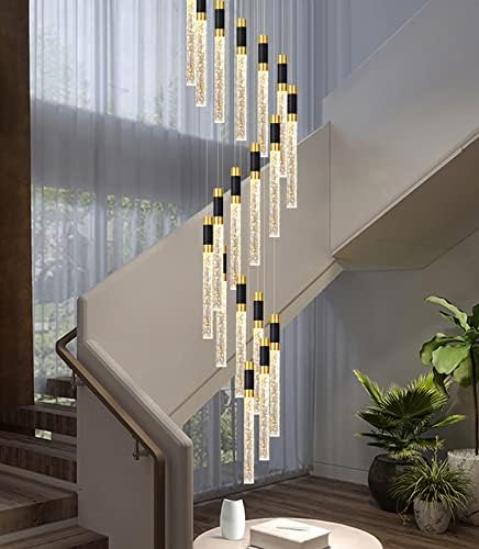 157 אינץ '20 אור נברשות מודרניות לסלון LED LED דימבלה מתקן תאורה כניסה תליון תאורה גבוהה לתקרה