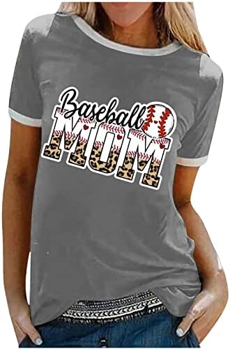 חולצת טריקו של מאמא בייסבול לנשים חולצה גרפית נמר מצחיק
