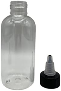 4 גרם בקבוקי פלסטיק בוסטון ברורים -12 חבילה לבקבוק ריק ניתן למילוי מחדש - BPA בחינם - שמנים