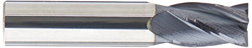 כלי חיתוך קודיאק 131580 תוצרת ארה ב פרימיום קרביד מוצק טחנת קצה קרביד, מצופה אלטין, קוטר 3/8, 4 חליל