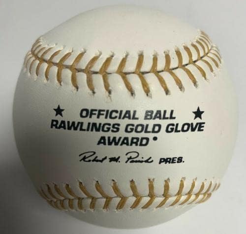אנדרה Ethier חתם זהב הכפפה לוגו MLB בייסבול דודג ' רס PSA 4A64414 - חתום MLB כפפות