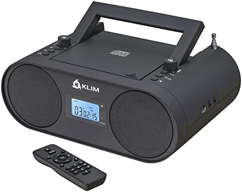 KLIM BOOMBOX B4 נגן תקליטור מערכת שמע ניידת + רדיו AM/FM עם נגן CD, MP3, Bluetooth, AUX, USB + Wired