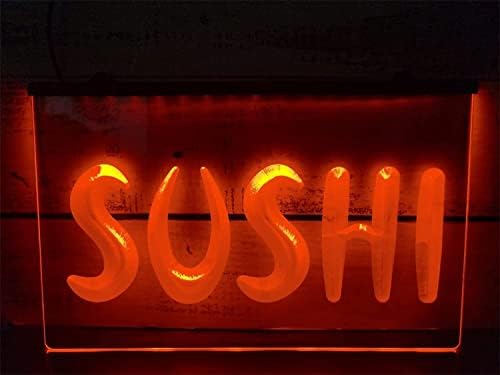 DVTEL Sushi Shop Shop Led שלט ניאון, USB עמעום מסעדה אורות ניאון אורות לקישוט קיר אורות לילה, 40x30 סמ