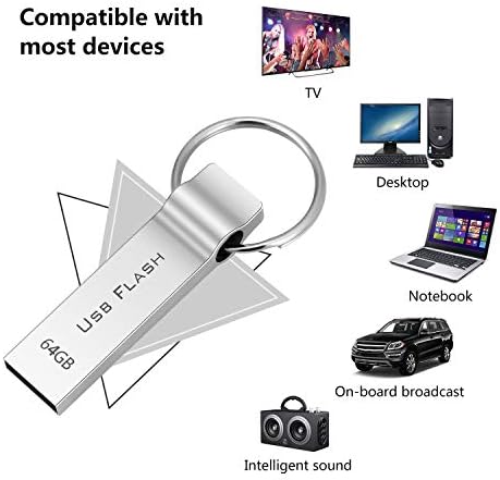 Wedcook USB כונן הבזק 64 ג'יגה -בייט מקל נייד מקל אגודל מתכת כונן אטום אבק אטום אטום אטום כונן עם